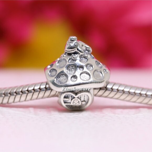 Pandora Sterling Silver Mushroom & Frog Bead 798558C00 - Picture 1 of 6